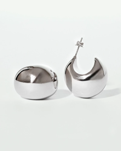 Kolczyki srebrne pompowane Bubble Silver