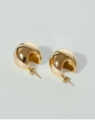 Kolczyki srebrne pompowane Bubble Gold