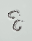 Kolczyki srebrne pompowane Twist Silver