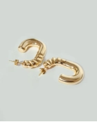 Kolczyki srebrne pompowane Twist Gold