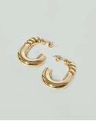 Kolczyki srebrne pompowane Twist Gold