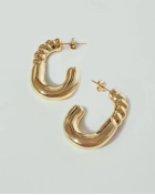 Kolczyki srebrne pompowane Twist Gold