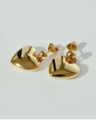 Kolczyki srebrne serca Cherish Gold