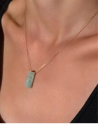 Naszyjnik z akwamarynem regulowany srebrny Mare Gold