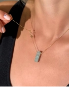 Naszyjnik z akwamarynem regulowany srebrny Mare Silver