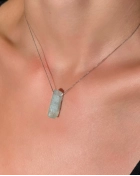 Naszyjnik z akwamarynem regulowany srebrny Mare Silver