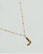 Naszyjnik z pompowaną literką J srebro pozłacane