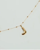 Naszyjnik z pompowaną literką J srebro pozłacane