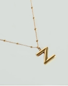 Naszyjnik z pompowaną literką Z srebro pozłacane