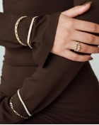 Pierścionek srebrny regulowany z cyrkoniami Tiara Gold