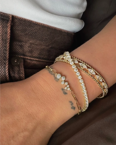 Bransoletka srebrna z cyrkoniami Tiara Gold