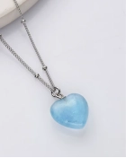 Naszyjnik z serduszkiem Love Aquamarine Silver