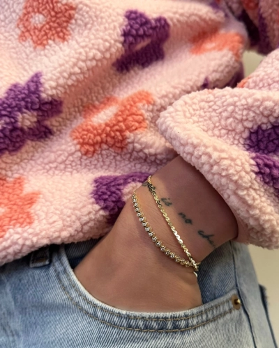 Bransoletka srebrna pozłacana z cyrkoniami Tiara Gold