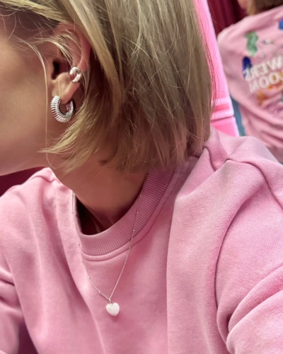 Kolczyki srebrne pozłacane pompowane Fusee Silver