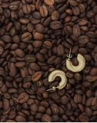 Kolczyki srebrne pozłacane pompowane Fusee Gold