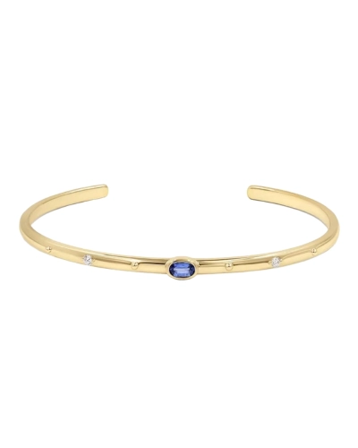 Bransoletka sztywna z szafirową cyrkonią Sapphire