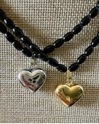 Naszyjnik choker z serduszkiem Always Onyx Silver