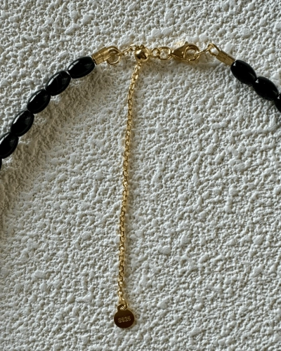 Naszyjnik choker z serduszkiem Always Onyx Gold