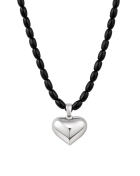 Naszyjnik choker z serduszkiem Always Onyx Silver