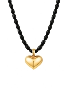 Naszyjnik choker z serduszkiem Always Onyx Gold