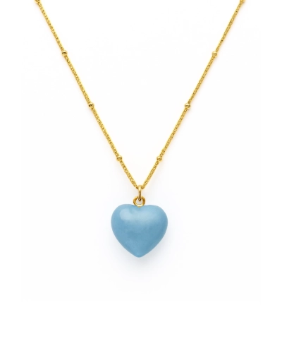 Naszyjnik z serduszkiem Love Aquamarine Gold