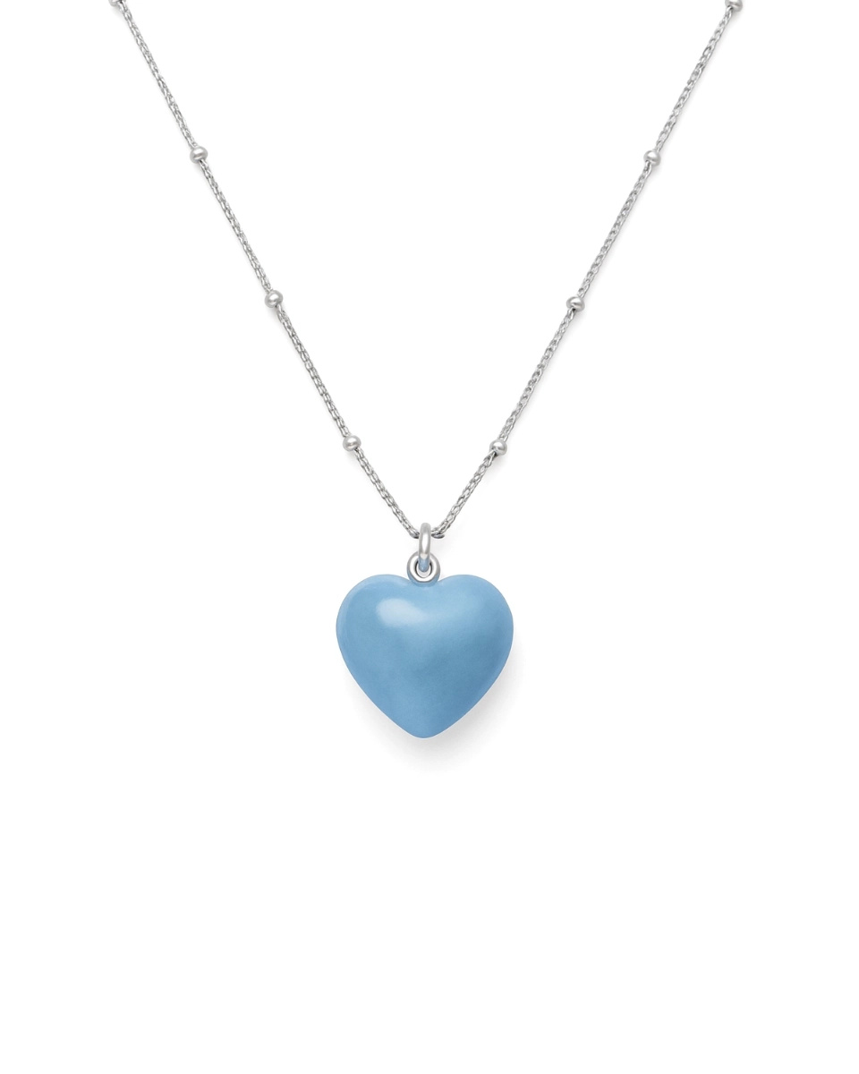 Naszyjnik z serduszkiem Love Aquamarine Silver