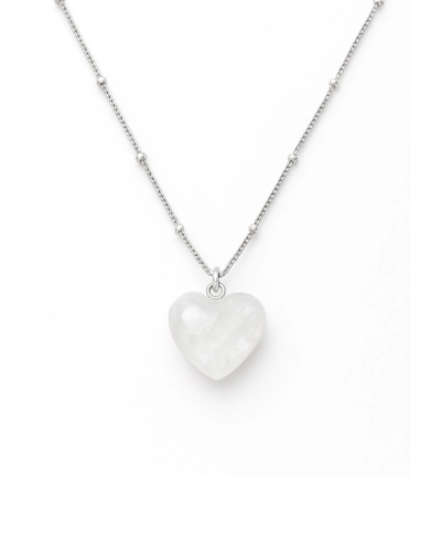 Naszyjnik z serduszkiem Love Moonstone Silver