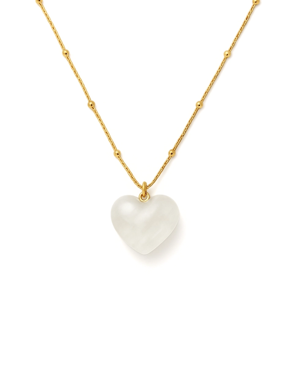 Naszyjnik z serduszkiem Love Moonstone Gold