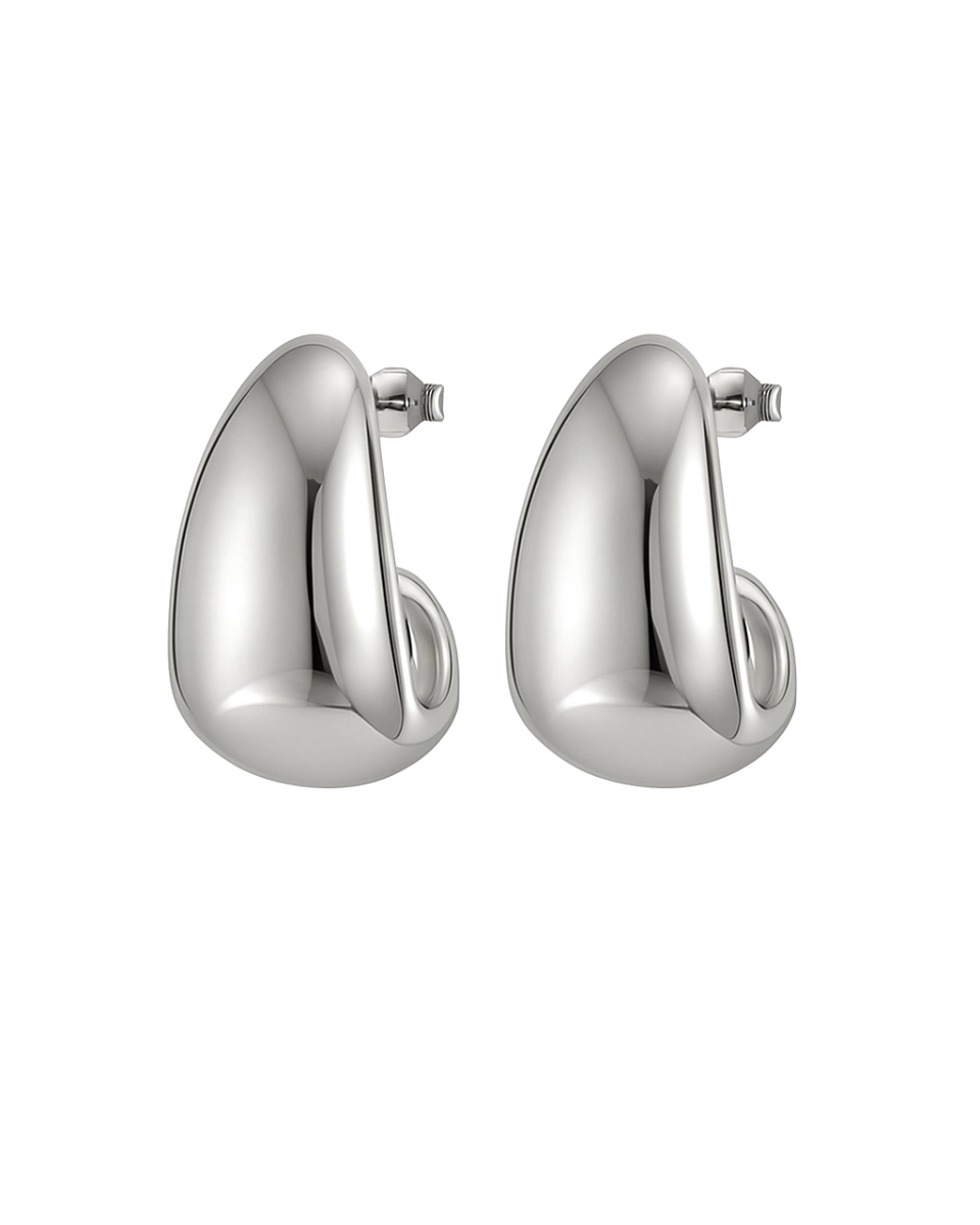Kolczyki srebrne Chunky Silver