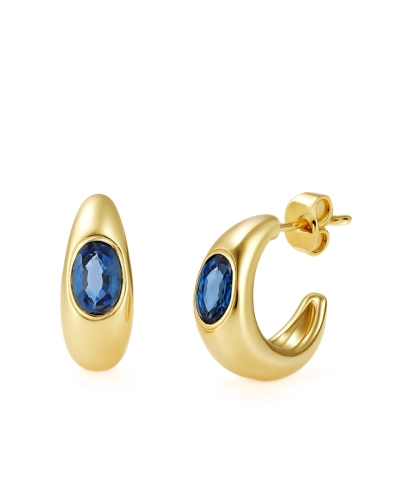 Kolczyki srebrne z cyrkonią Thalasso Gold