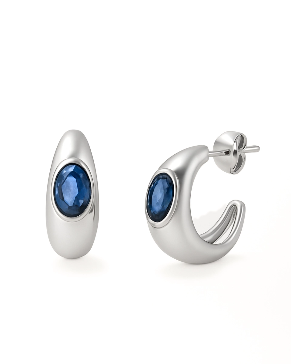 Kolczyki srebrne z cyrkonią Thalasso Silver