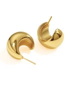 Kolczyki srebrne pompowane Bubble Gold