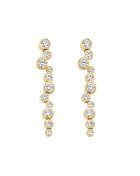 Kolczyki srebrne wiszące z cyrkoniami Tiara Gold