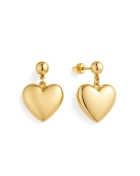 Kolczyki srebrne serca Cherish Gold