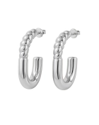 Kolczyki srebrne pompowane Twist Silver