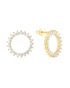 Kolczyki srebrne z cyrkoniami Soleil Gold