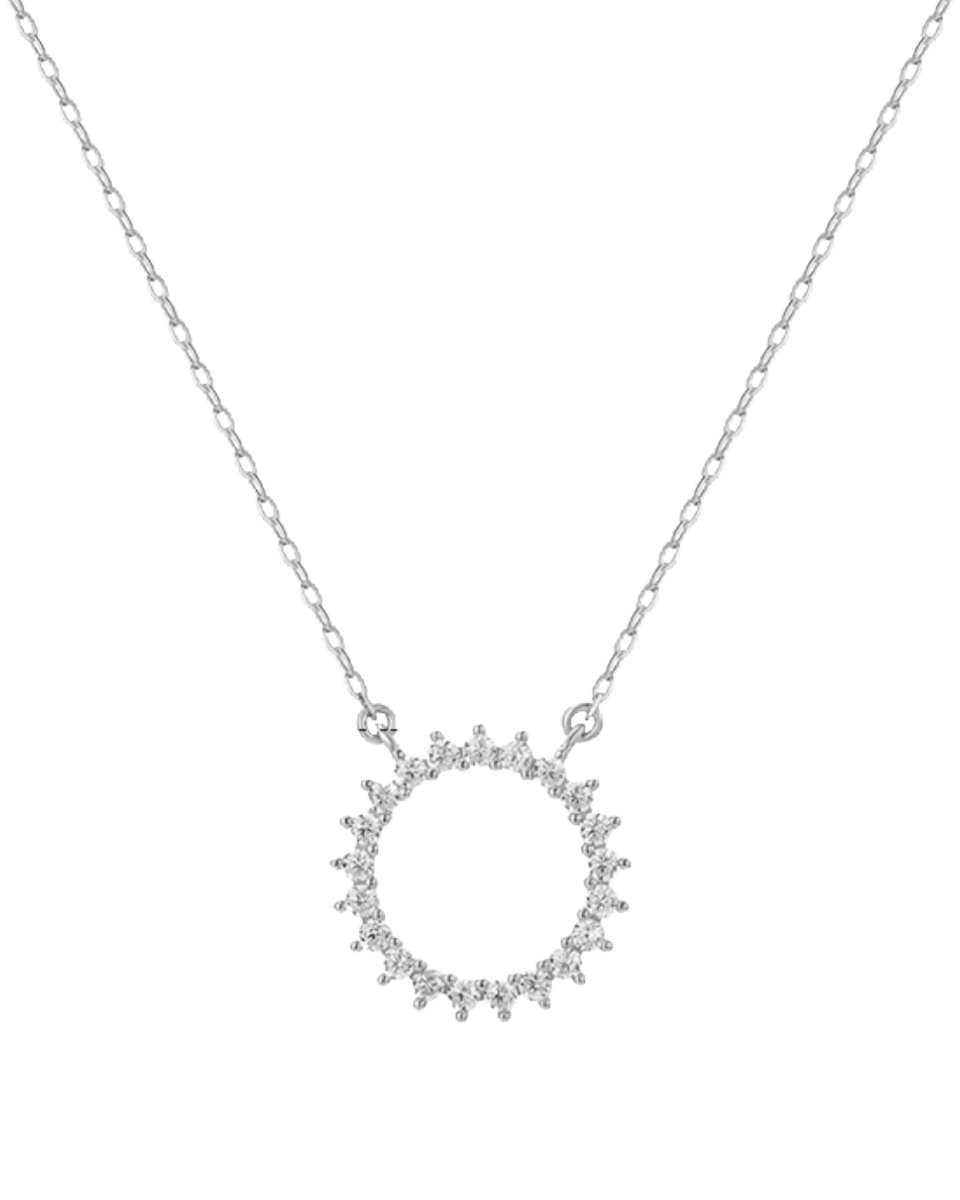 Naszyjnik srebrny z cyrkoniami Soleil Silver