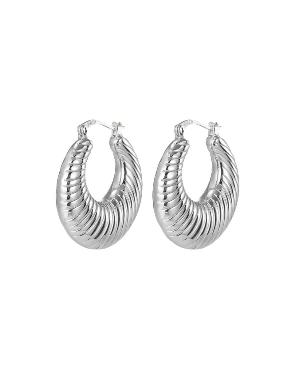 Kolczyki duże koła srebrne pozłacane Rays Silver