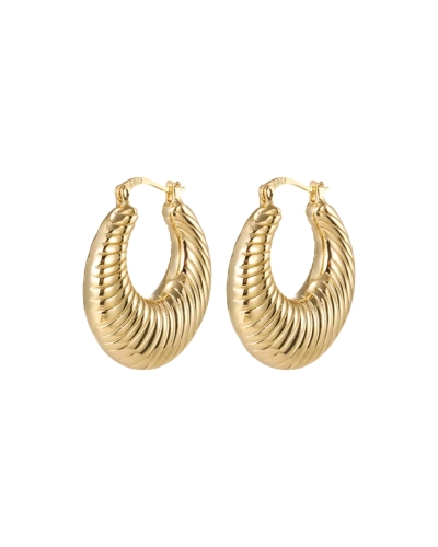 Kolczyki duże koła srebrne pozłacane Rays Gold