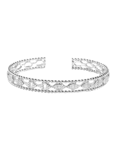 Bransoletka sztywna bangle srebrna z cyrkoniami Ceremony Silver