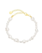 Bransoletka z naturalnych pereł pozłacana Baroque Gold