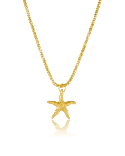 Naszyjnik srebrny pozłacany z zawieszką Starfish Gold