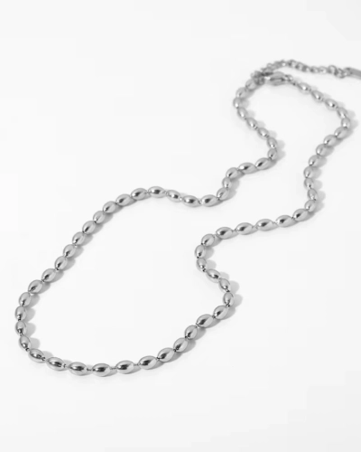 Naszyjnik choker Rice Silver