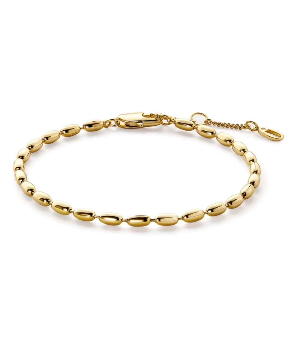 Bransoletka srebrna Rice Gold