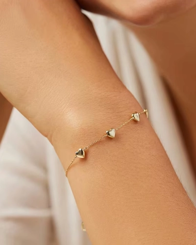 Bransoletka z serduszkiami Beloved Gold