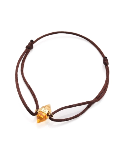 Bransoletka na sznurku Yellow Citrine Gold