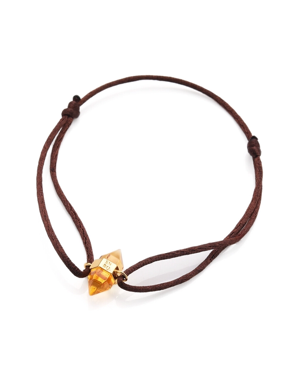Bransoletka na sznurku Yellow Citrine Gold