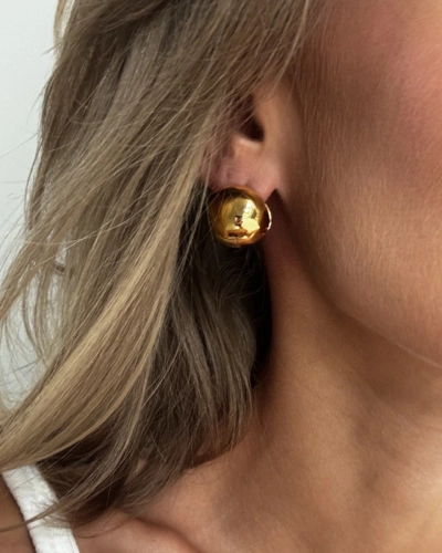 Kolczyki kule pozłacane – srebro 925, eleganckie złoto: Snobistiq