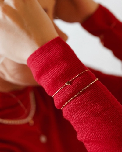 Bransoletka srebrna Rice Gold