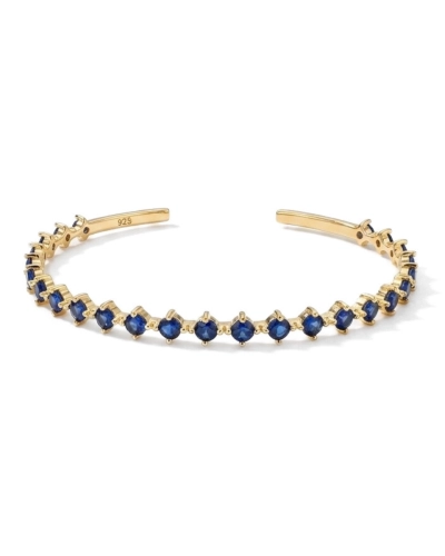 Bransoletka sztywna z szafirowymi cyrkoniami Sapphire